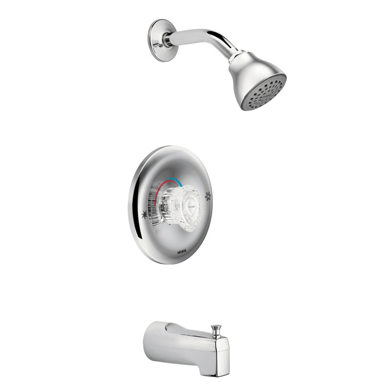 Moen Chateau Tub and Shower Faucet with Knob Handle and PosiTemp